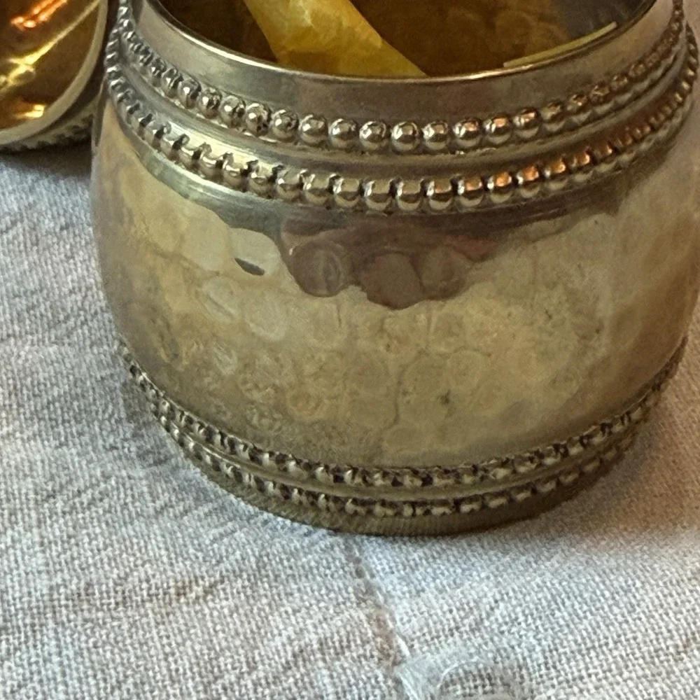Brass‎ napkin rings-Set of 3